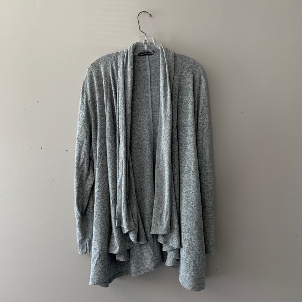 Harlowe & Graham Grey Long sleeve Cardigan 1X